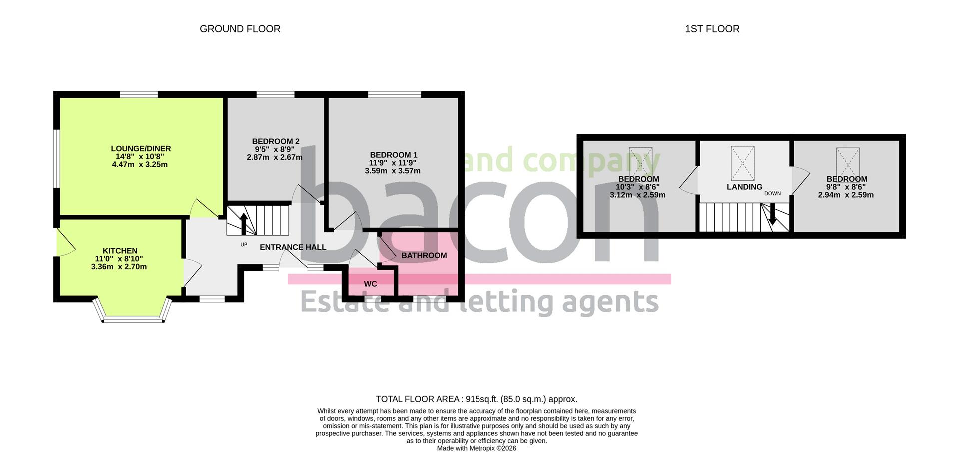 Floor Plan | Bungalow - Semi Detached | Henty Road, Worthing, BN14 | For Sale